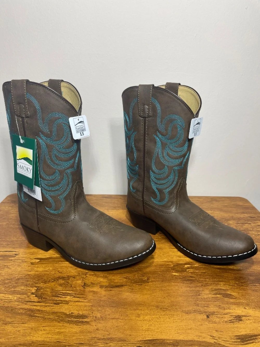 Smoky Mountain Monterey Western Boot Sz Youth 5.5 or Women 7 Coastal Cowgirl New